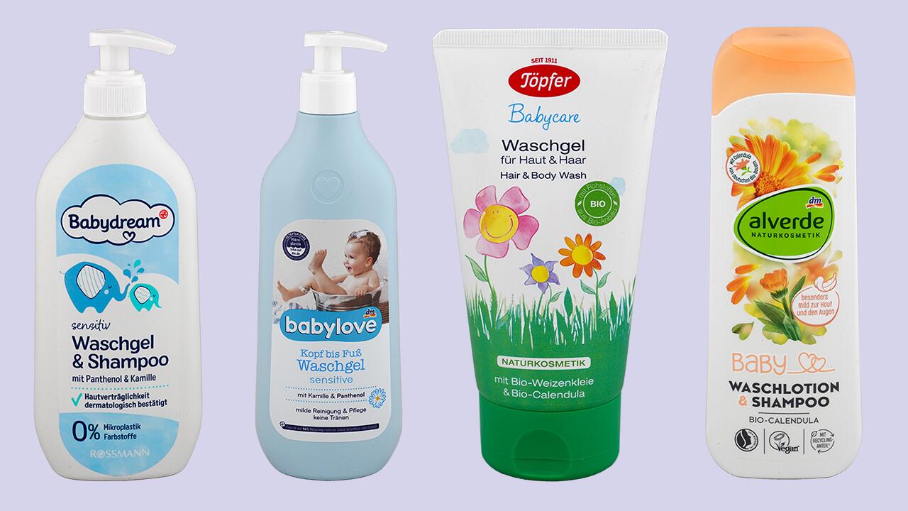 Waschlotionen und Waschgele für Babys: 16 von 22 Produkten erhalten Bestnote