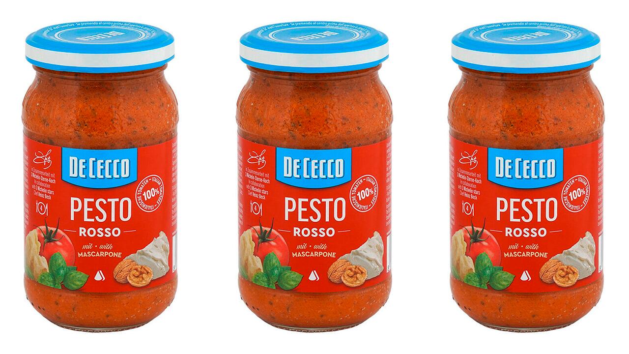 Unerwünschte Inhaltsstoffe: Pesto rosso von De Cecco im Test "ungenügend"